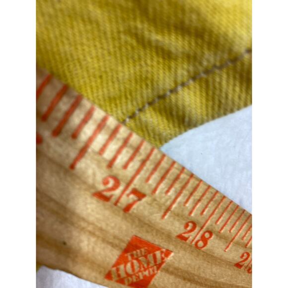 Levis 501 Jeans Men's 30X30 (actual 28x27") Yellow Denim Button Fly Straight Leg - Picture 7 of 8